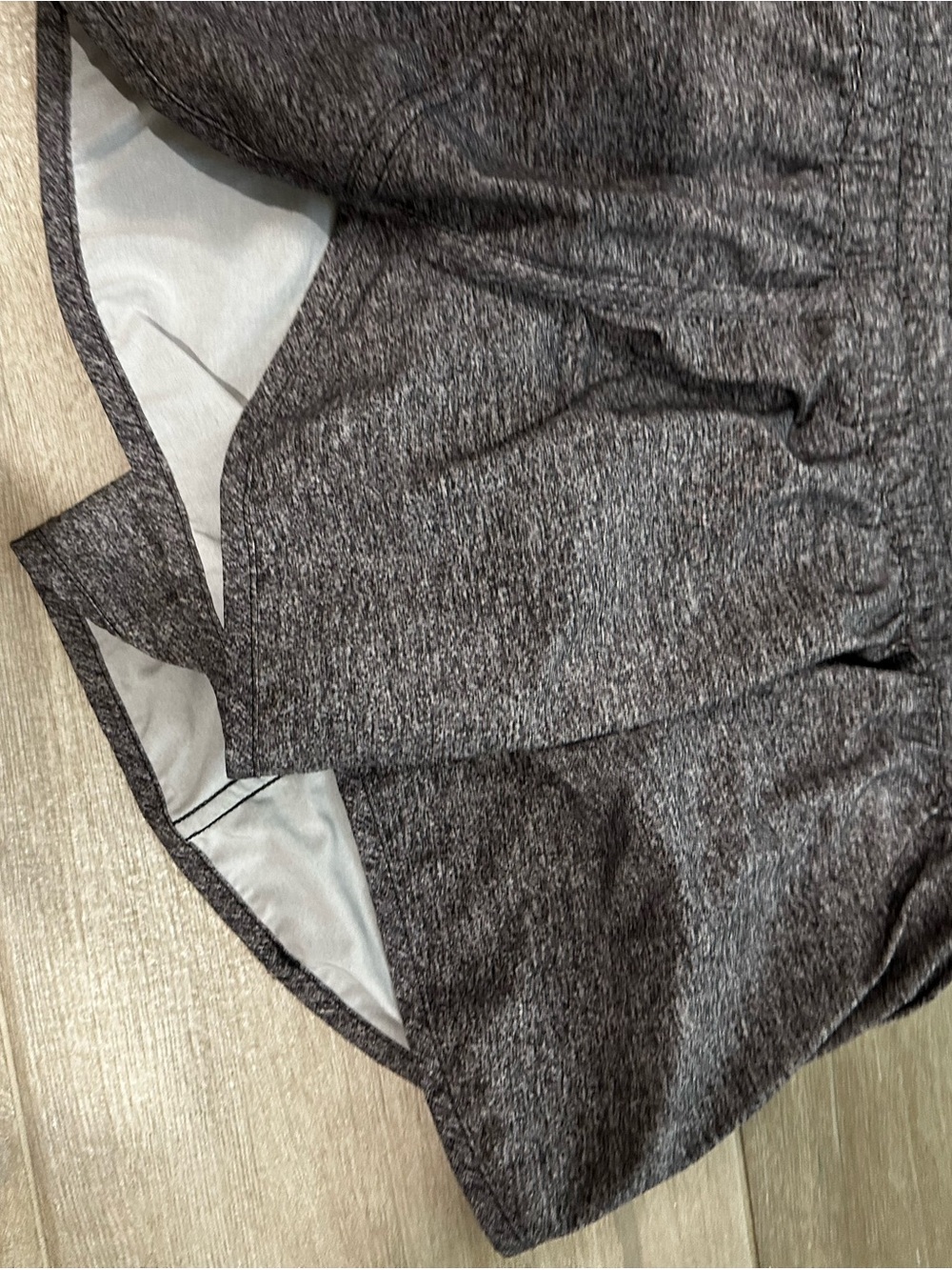 lululemon athletica Heathered Charcoal Running Shorts